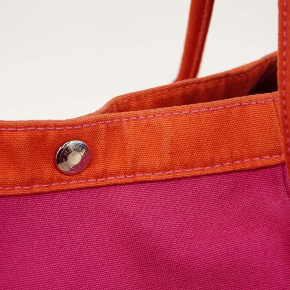 Hermes Sac Baga Tote Bag, Canvas, Red/Pink, Women's, P2762543 - Picture 11 of 12